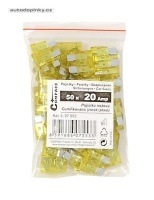 Pojistky nožové 20 Amp 50ks polybag Pojistky nožové 20 Amp 50ks polybag