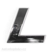 Znak 3D PLASTIC chrom samolepící L Znak 3D PLASTIC chrom samolepící L