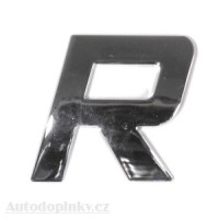 Znak 3D PLASTIC chrom samolepící R Znak 3D PLASTIC chrom samolepící R