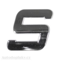 Znak 3D PLASTIC chrom samolep�c�  S