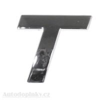 Znak 3D PLASTIC chrom samolepící T Znak 3D PLASTIC chrom samolepící T