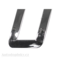 Znak 3D PLASTIC chrom samolepící U Znak 3D PLASTIC chrom samolepící U