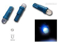 LED žárovky typ T5 (patice W2x4.6d) konvexni bodové světlo barva osvětlení modrá LED žárovky typ T5 (patice W2x4.6d) konvexni bodové světlo barva osvětlení modrá