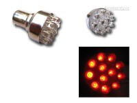 LED ��rovka typ T25 (patice BA15S) 12xLED barva osv�tlen� oran�ov�
